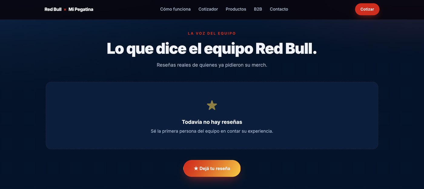 Sección de reseñas del equipo